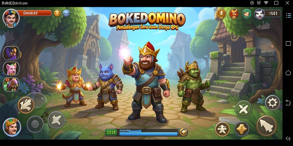 Tampilan gameplay menegangkan dalam BOKEDOMINO dengan pertarungan strategi.
