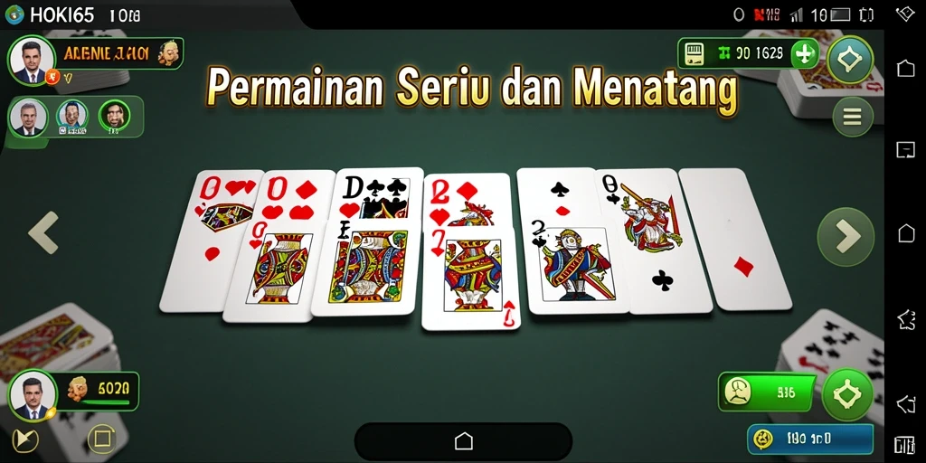 Screenshot gameplay HOKI65 menampilkan pertempuran seru antar pemain Domino.