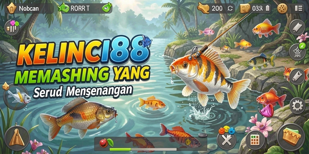 Tampilan gameplay menakjubkan di KELINCI88 saat menangkap ikan.