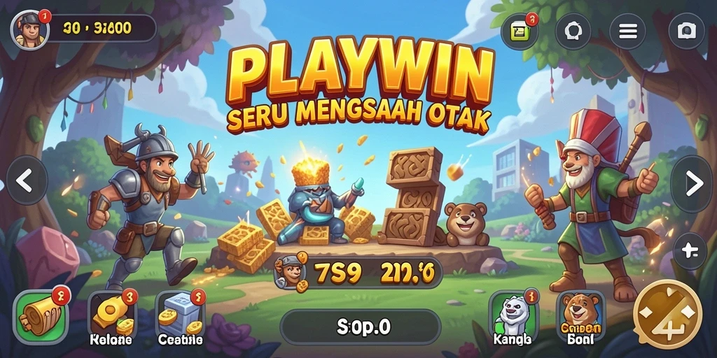 Tangkapan layar dari gameplay menantang di PLAYWIN.
