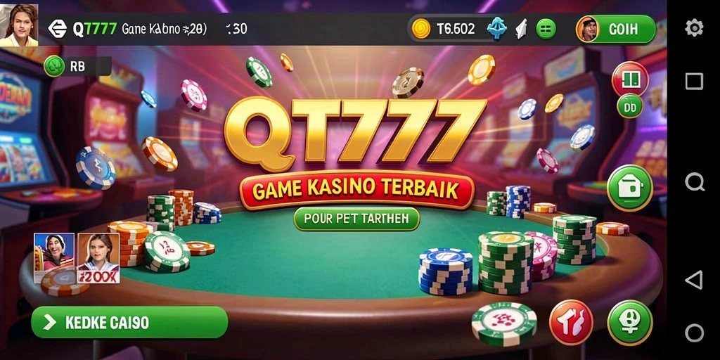 Tampilan screenshot permainan Kasino QT777 yang menarik dan interaktif.