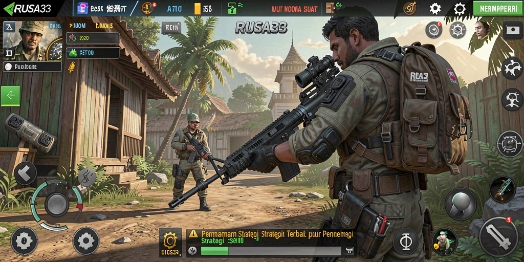 Screenshot RUSA33 menampilkan aksi strategis yang mendebarkan dan gameplay yang seru.