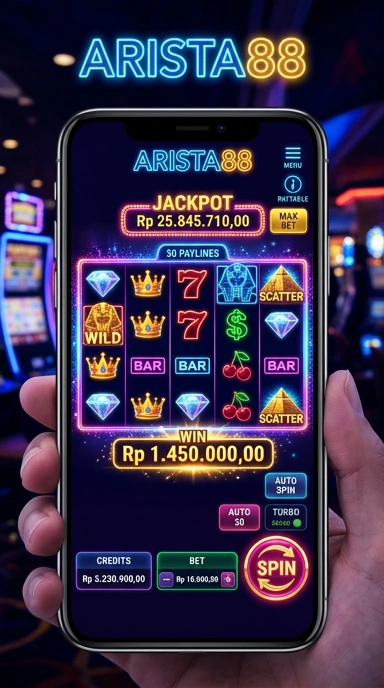 Tampilan utama aplikasi arista88 dengan berbagai pilihan aplikasi.